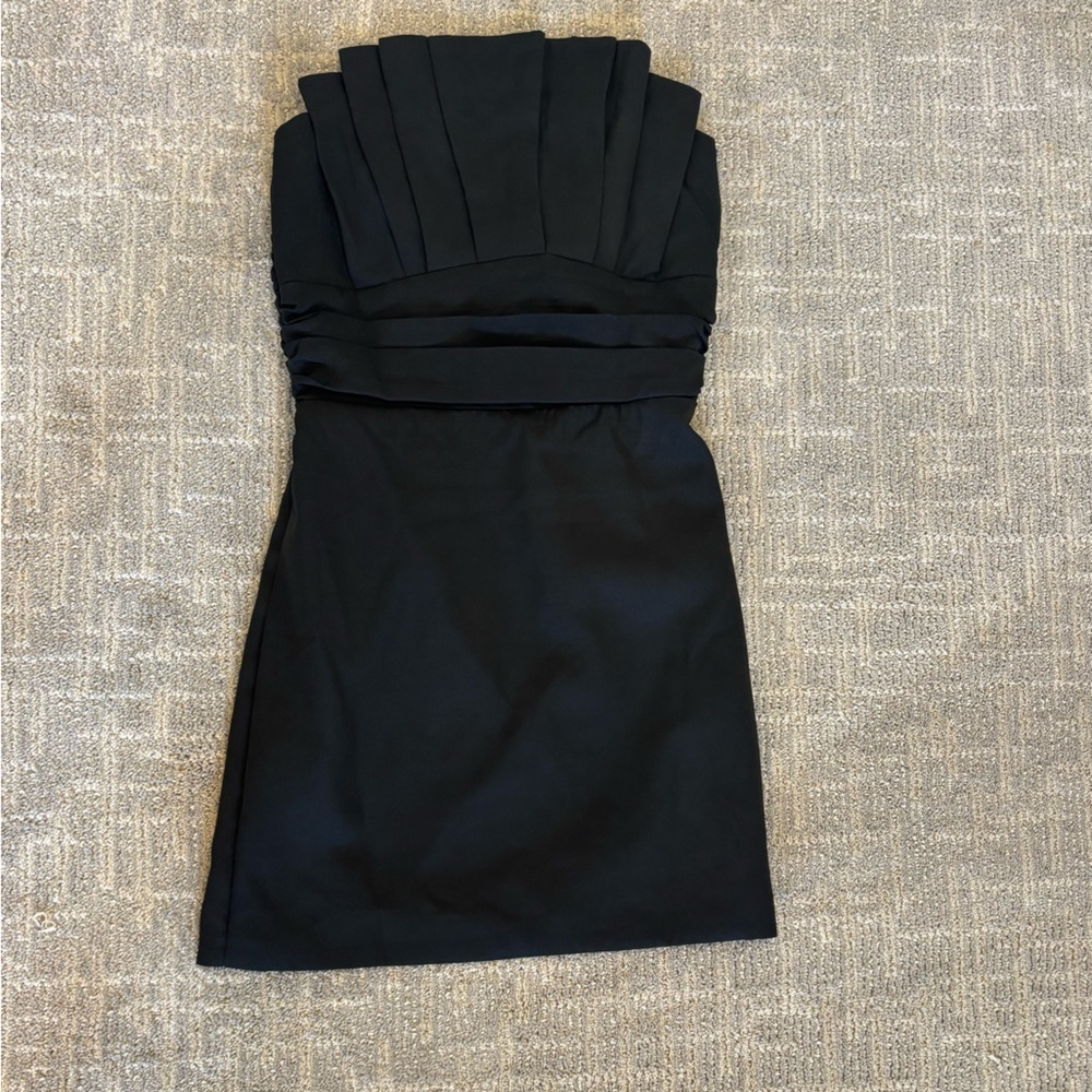 DO+BE Black Pleated Pencil Skirt Knee-Length